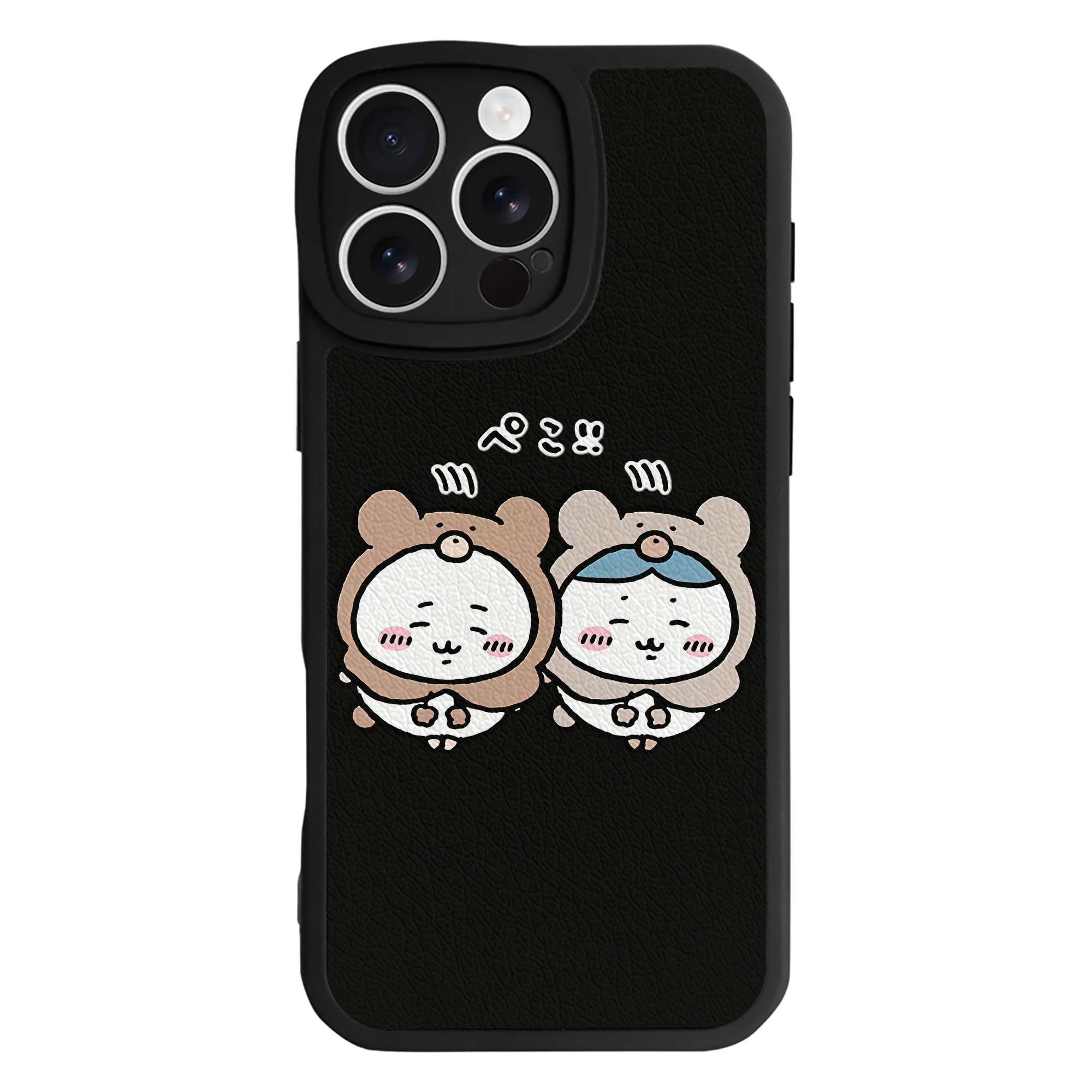 （画像用） ちいかわ ハチワレ Chii-kawa hachiware 【iPhone 16シリーズ対応】シリコンスマホケース（レザー調） 材質：シリコン